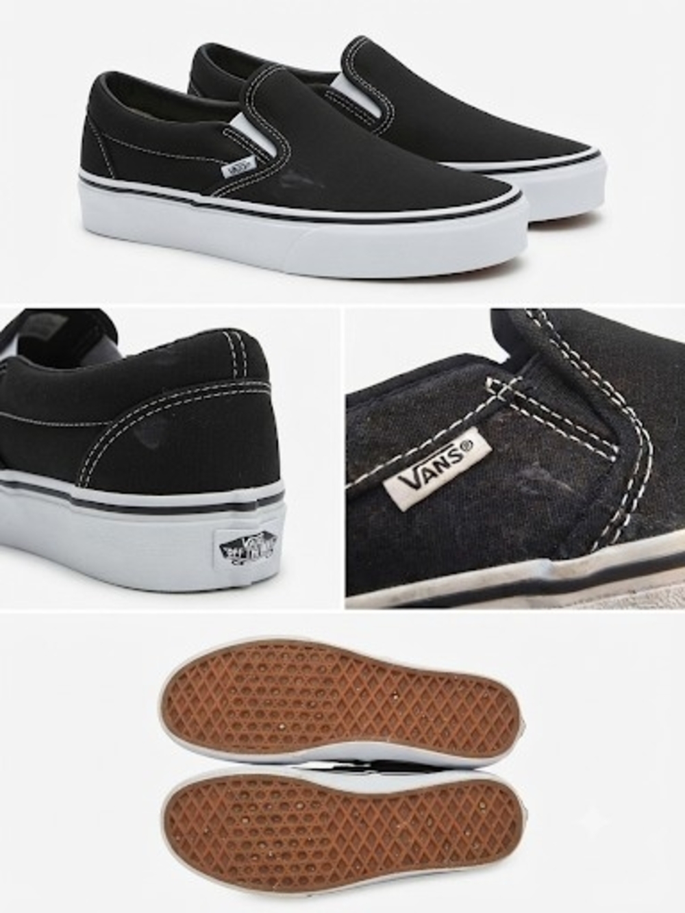 Vans Adult Classic Slip-On Sneakers - Black & White